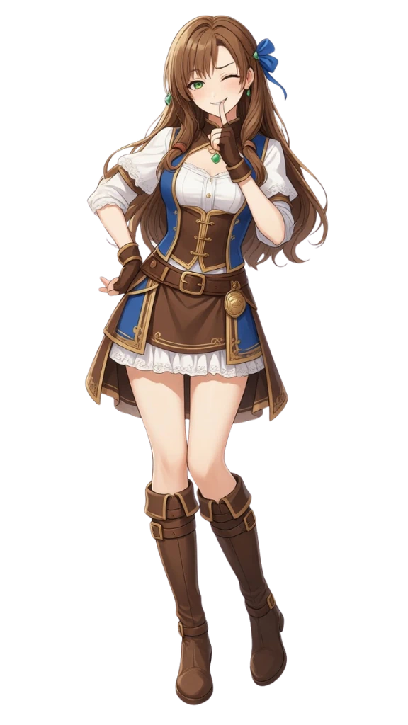 Lyra con sonrisa cómplice